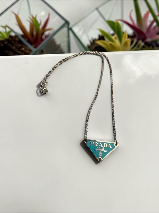 Jewelry - Prada necklace made with zipper pulls and hand made chain.